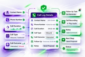CRM for small business call tracking fields checklist