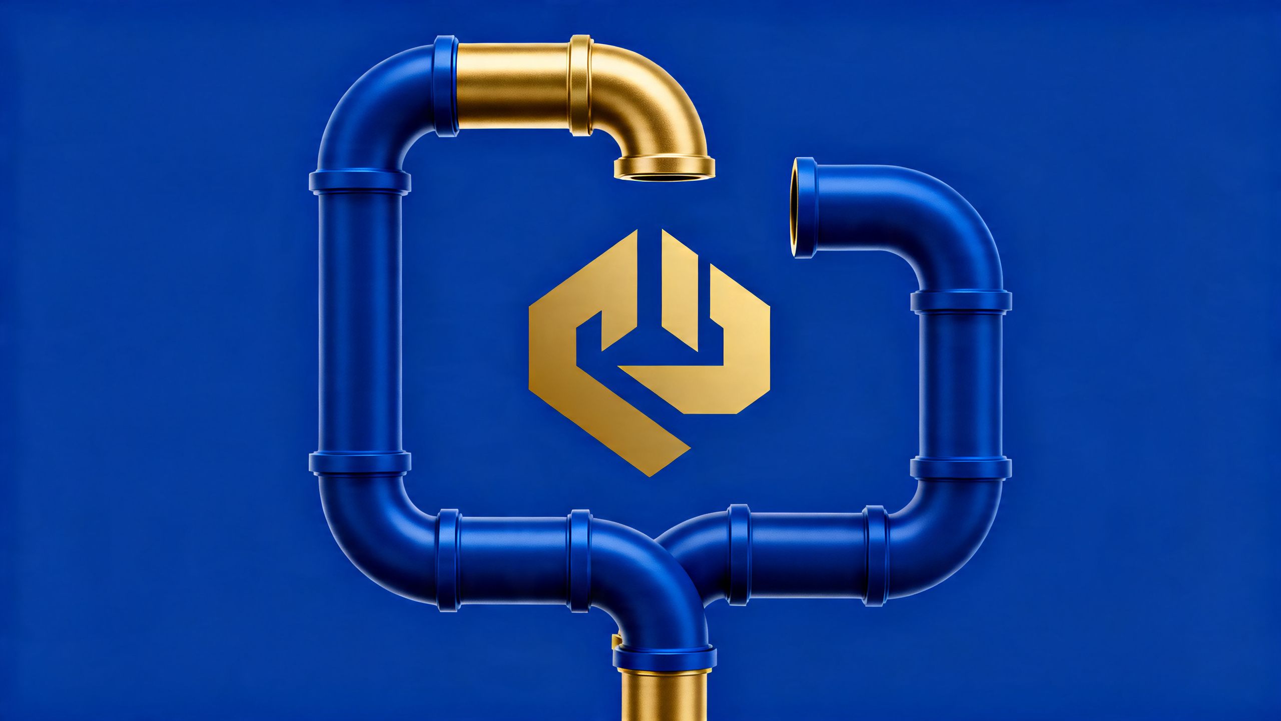 A stylized graphic showing a sales pipeline transforming into a strong, recognizable brand logo, symbolizing branded pipeline management.